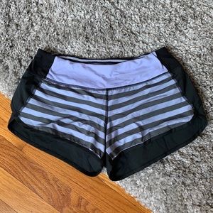 Lululemon “Run Times Short” Black/Purple Stripe